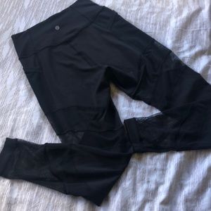 Lululemon Leggings with Mesh Cutouts